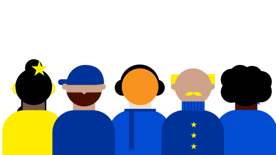 Laptop wallpaper - View of 5 men from the back