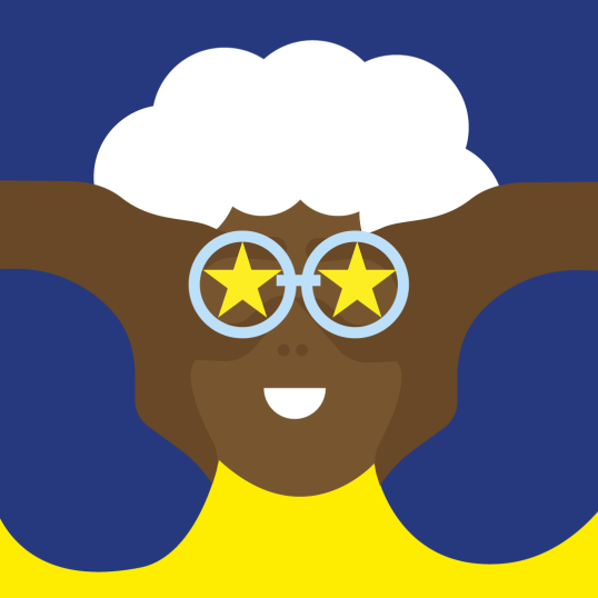 Smart watch wallpaper - Woman with white hair