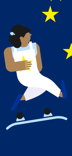 iOS wallpaper - Girl skater with a white overall